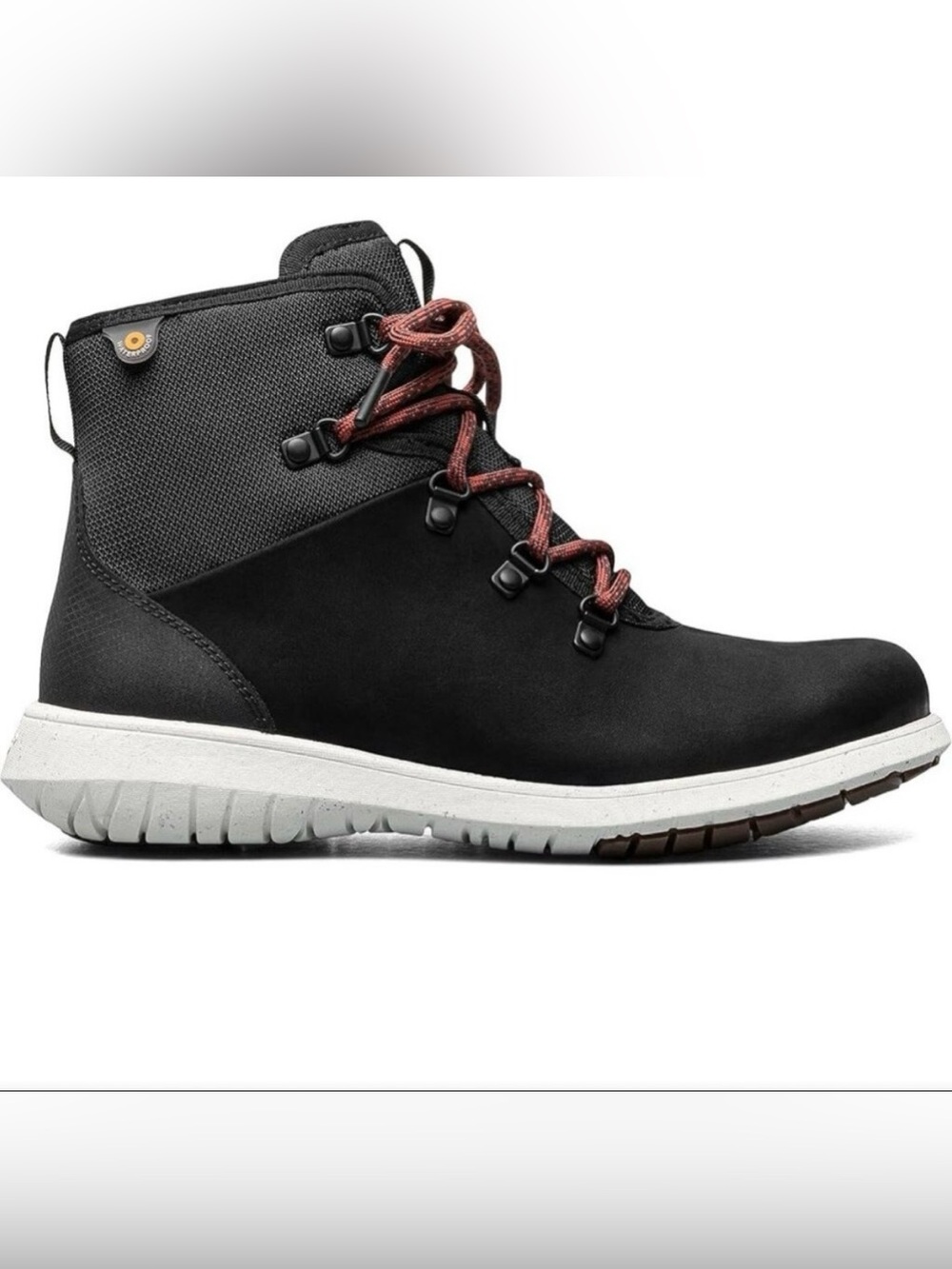 Bogs Black Boot with Rust Red Laces